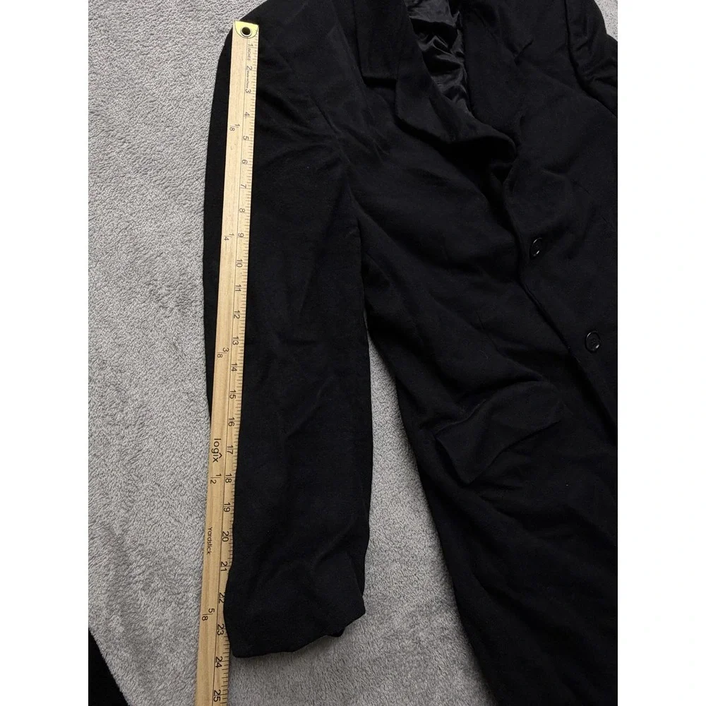 Joseph & Lyman Coat Mens Small‎ Black 100% Cashmere Long Overcoat Bloomingdale's